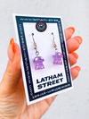 MULTICOLOR MINI SHROOM CHARM EARRINGS