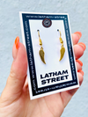 SILVER/GOLD MINI ANGEL WING CHARM EARRINGS