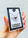 SILVER TONE 3D ORIGAMI BIRD CHARM NECKLACE