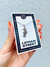 SILVER TONE MINI SEAHORSE CHARM NECKLACE