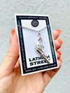 SILVER TONE 3D PISTOL CHARM NECKLACE