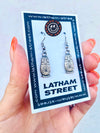 SILVER TONE RUSSIAN DOLL CHARM EARRINGS