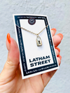 SILVER TONE MINI PADLOCK CHARM NECKLACE
