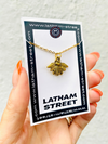 GOLD TONE HONEY BEE CHARM NECKLACE