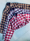 Crop Plaid Non Branded Shirt (Hemmed Finish)