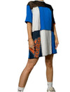 Red Alert Patchwork Oversized Branded Tee Dress